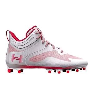 Lacrosse Cleats Under Armour UA Command MC Mid Red White Men's 11 New